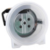 Battery head component of the solo 461 cordless heat detector tester kit shown from the front with circular shape and four holes
