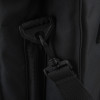 a close up of the clip and strap on the side of the black bag