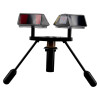 Front view of solo 811 smoke detector test removal kit solo200 universal detector remover showing its black frame and two red and black components