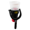 angled view of the solo 811 smoke detector test removal kit solo330 smoke dispenser showing the black and clear plastic device with red detail