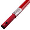 Close-up detail of the red solo101 extension access pole from the solo 823 smoke heat detector test removal kit showing label and handle end
