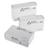 Three white boxes of testifire replacement carbon monoxide capsules with product branding on each box