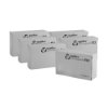 Angled group of six testifire replacement co capsule TC3 boxes in plain packaging