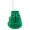 Green connector part of the ipad nfk200 dual adult paediatric electrode pads with white cable attached