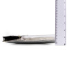 Side view of nkblpklg blazepak fireproof bag next to a clear plastic ruler on a white background