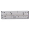 Front view of an arc ar led emergency lighting bulkhead slave unit showing the clear casing and internal LED components