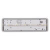 internal front view of led emergency lighting bulkhead slave unit arc ar showing circuit board and LED strip detail