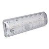 Obarlsl50 Arc Led Slave Bulkhead 50V Angled with clear ribbed cover and visible internal LED strip