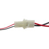 Close up of connection wires on dyode led recessed emergency downlight against white background