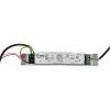 dyode led recessed emergency downlight showing the front with connected wiring and label details