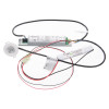 led recessed emergency downlight self test dyode with wires and components laid out on a white background