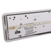 closeup of eden emergency lighting bulkhead slave unit showing inside panel and wiring details