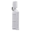 Side view of economy ip65 led emergency twin spots self test ets showing its slim profile and casing details