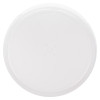 Back view of the led ip65 round emergency light leah showing the smooth round surface and attachment points