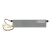 rectangular power supply box with wires for round recessed emergency downlight meled on a white background