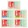 P50 Photoluminescent Fire Extinguisher Signs - Landscape