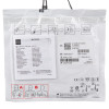 Back view of physio control lifepak 1000 500 edge system defibrillator pads preconnect showing labels and usage instructions
