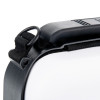 Closeup detail of the strap and plastic attachment on a physio control lifepak cr2 carry case