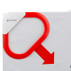 Closeup of physio control lifepak cr2 adult paediatric defibrillator pads showing red pull tab and packaging details