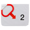 physio control lifepak cr2 adult paediatric defibrillator pads showing the front side with red arrow and number 2