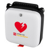 Angled view of Pccr2Sawfb Physio Control Lifepak Cr2 Semi Automatic Defibrillator Wifi Carry Bag white with black edges and red heart logo