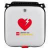 White Pccr2Sawfb Physio Control Lifepak Cr2 Semi Automatic Defibrillator Wifi Carry Bag front with red heart and lightning bolt logo