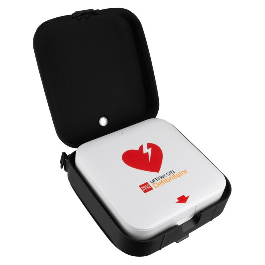 Pccr2Sawfb Physio Control Lifepak Cr2 Semi Automatic Defibrillator Wifi carry bag open showing the device inside