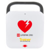 Front view of physio control likepak cr2 trainer unit showing red heart logo and trainer label