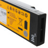 Close-up detail of the Physio Control Lifepak 1000 non rechargeable lithium battery kit showing warning labels and symbols