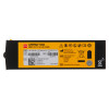 Front view of physio control lifepak 1000 non rechargeable lithium battery kit showing label and safety symbols