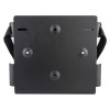Back view of physio control lifepak 1000 defibrillator wall bracket showing mounting holes and straps
