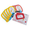Physio control lifepak adult quik pak training pads showing 5 pairs of electrode pads and a red plastic handle accessory