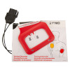 Back view of physio control lifepak crt adult training electrodes 5 pair showing connector and electrode pads with illustration