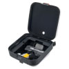 An open defibrillator carry case