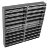Ppcatg1300 Fire Rated Air Transfer Grille 300Mmx300Mm Angled showing metal grille with angled slats in a square frame