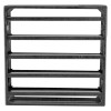Ppcatg1500 Fire Rated Air Transfer Grille 150Mmx150Mm front view showing black metal horizontal slats