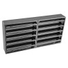 Ppcatg1503 Fire Rated Air Transfer Grille 150Mmx300Mm Angled showing metal angled slats in rectangular frame