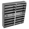 Ppcatg2250 Fire Rated Air Transfer Grille 225Mmx225Mm Angled in metal with horizontal slats viewed at an angle