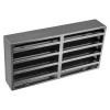 Ppcatg2251 Fire Rated Air Transfer Grille 225Mmx112Mm angled metal grille with horizontal slats shown at an angle