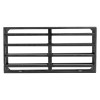 Image of Ppcatg2251 Fire Rated Air Transfer Grille 225Mmx112Mm front view showing rectangular black grille design