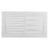 White front Ppcfp1503 face plate for Ppcatg1503 with two rectangular vented sections and screw holes on each side