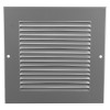 Silver front Ppcfps1500 face plate for Ppcatg1500 with horizontal slats and two mounting holes