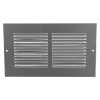Silver front Ppcfps2251 face plate with two vent sections and mounting holes on each side