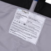 Close up of the label on the promove adult sling grey showing size, serial number, warning, and care instructions