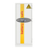 grey battery safe with keypad lock and the door closed on a white background