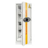 grey battery safe with door slighlty ajar and shelves inside with electronic keypad lock