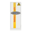 battery safe with keylock and door closed on a white background