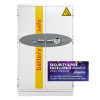 grey battery safe with double doors closed on a white background with awards logo