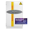 grey battery safe with double doors closed on a white background and awards logo