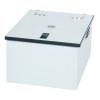 White Psdpi0924 Phoenix Lateral Fire File Data Insert closed with lock and black trim on lid